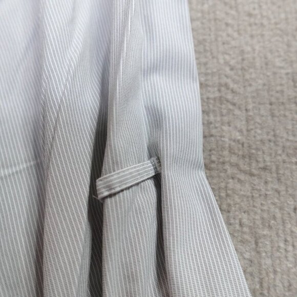 ExOfficio Shirt Large Gray Tab Sleeves Snap Front Insect Shield Vented Nylon - Picture 4 of 14